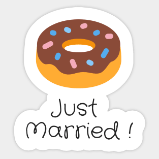 Just Married Donut T-shirt Sticker